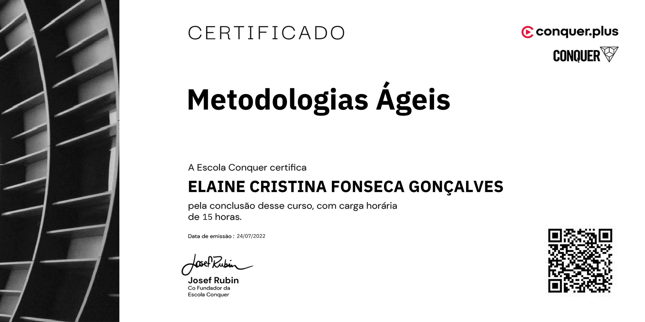 Certificado de Metodologias Ágeis